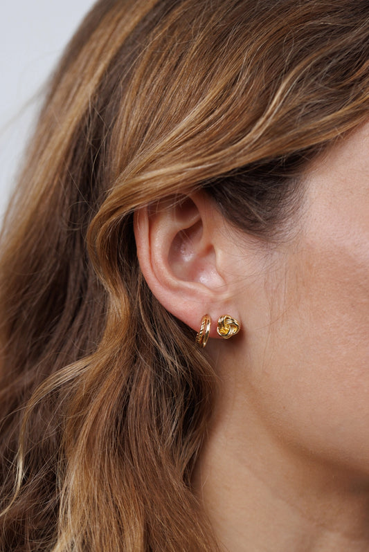 Double Gold Hoop Earring