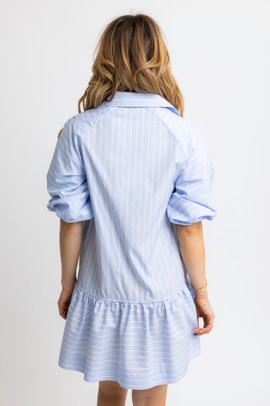Blue Stripe Ana Dress
