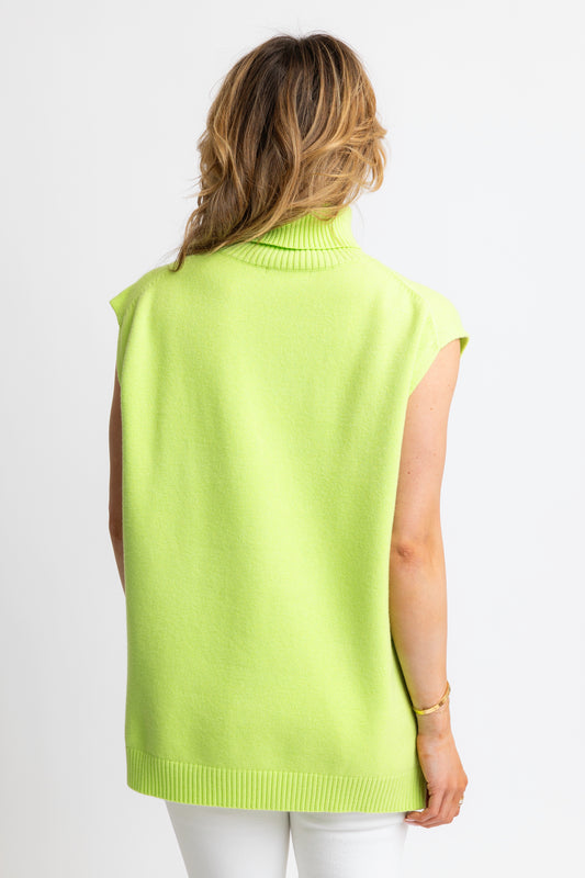 Citrine Sleeveless Turtleneck Sweater