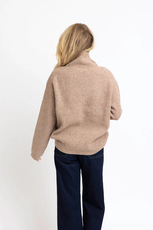 Camel Turtleneck Sweater
