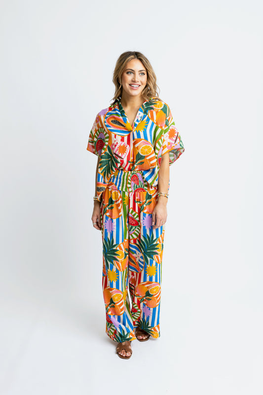 Tropical Island Fruit Smock Pant