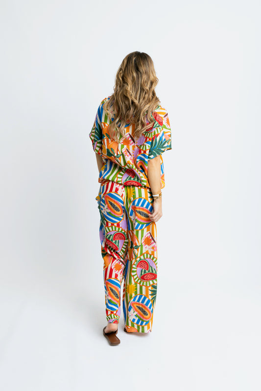 Tropical Island Fruit Smock Pant