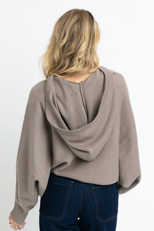 Karlie_Khaki_Sweater_Hoodie back view