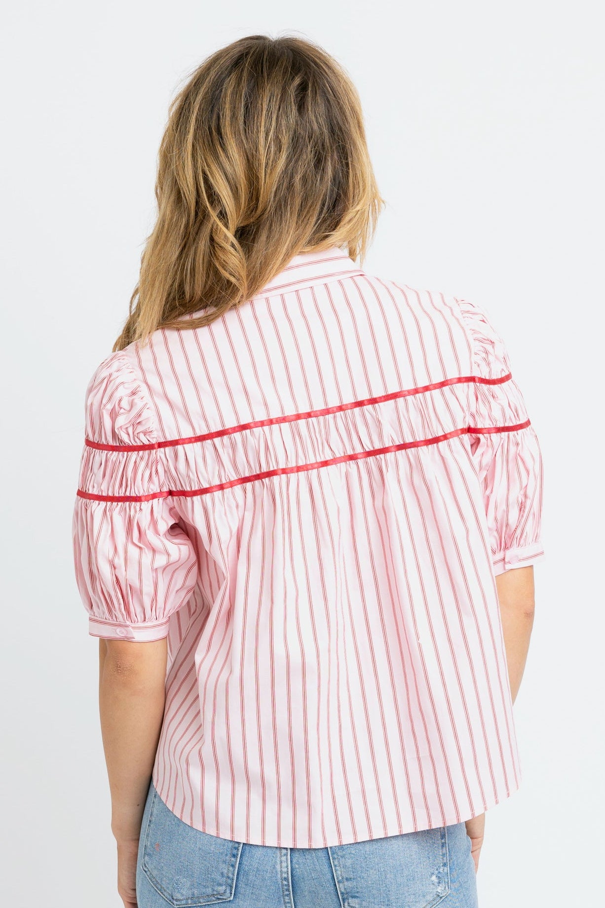 Karlie_Pink_Stripe_Button_Up_Shirt back view