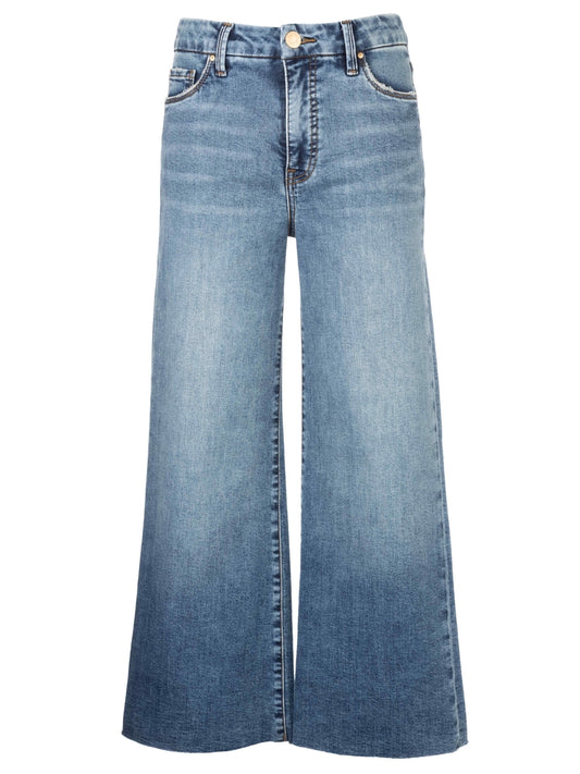 Kut from Kloth Meg High Rise Wide Leg Raw Hem Jeans