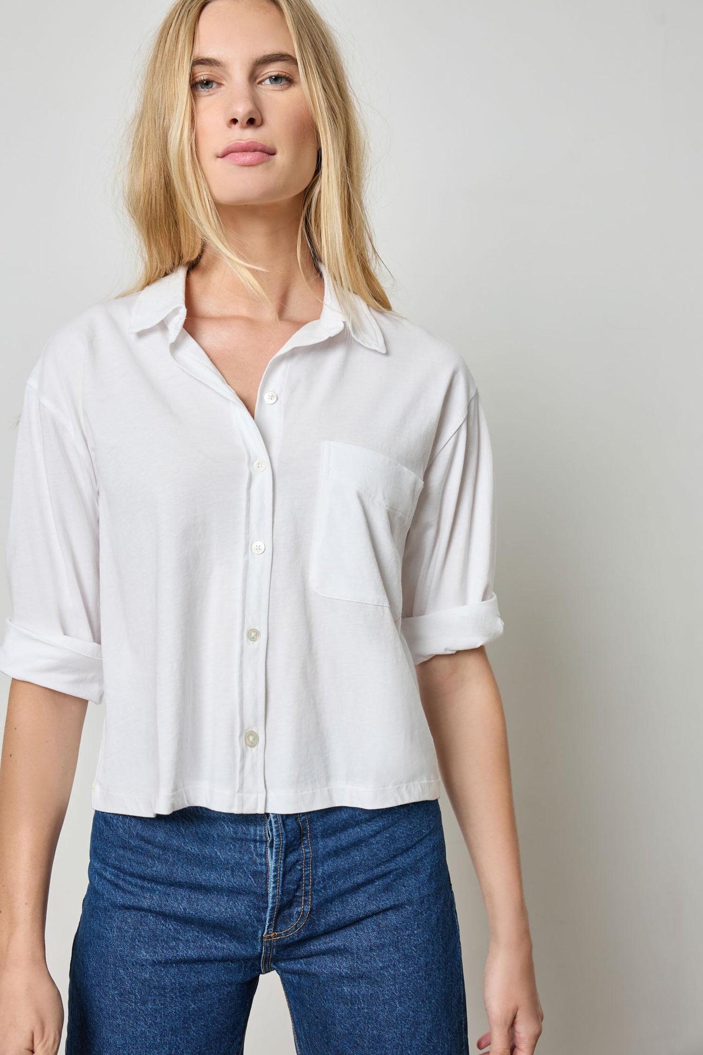 White Easy Button Down