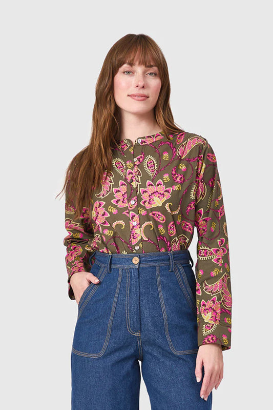 Bradley Shirt - Raspberry Garden