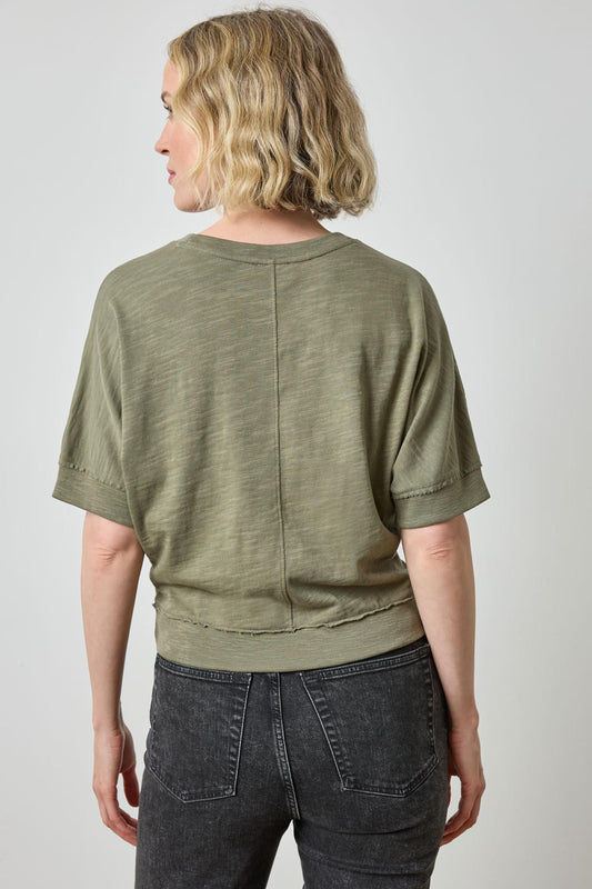 Matcha Rib Trim Short Sleeve