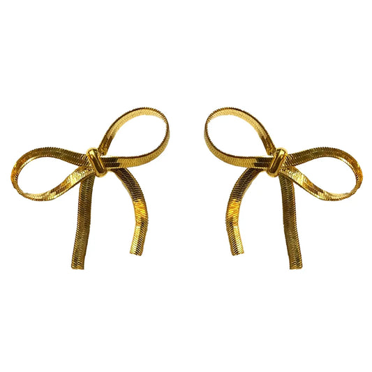 Mini Gold Bow Earring