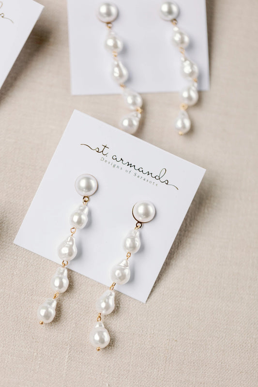 Pearl Statement Drop Earring