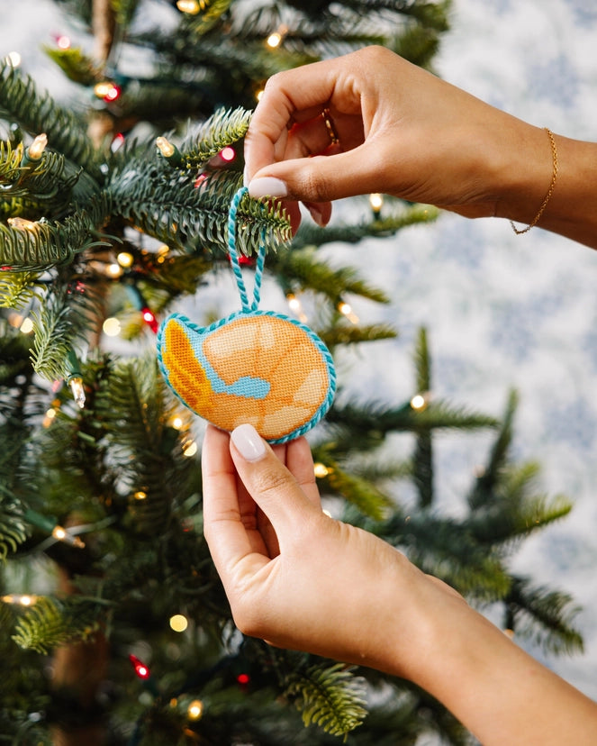 Cocktail Shrimp Needlepoint Ornament