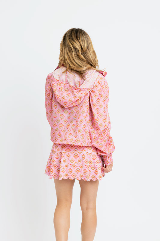 Pink Floral London Weekend Jacket Back View