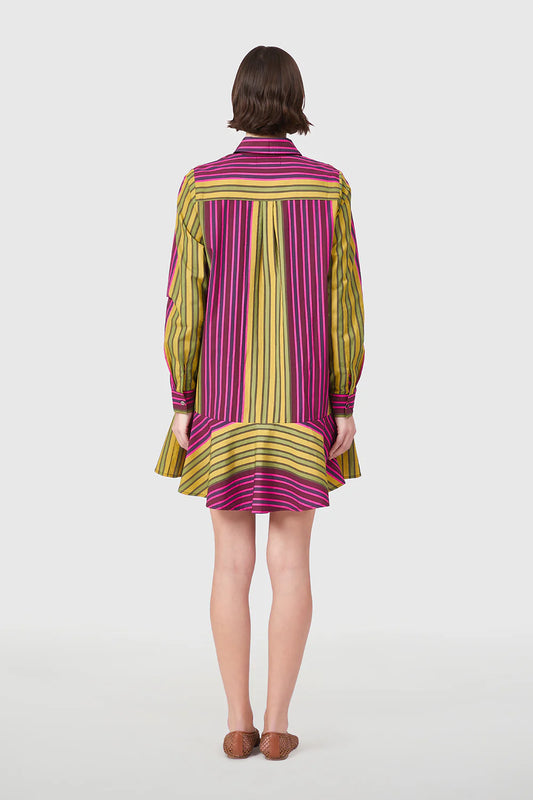 Polly Dress - Wildberry Stripe