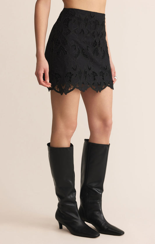 Siren Lace Mini Skirt - Black