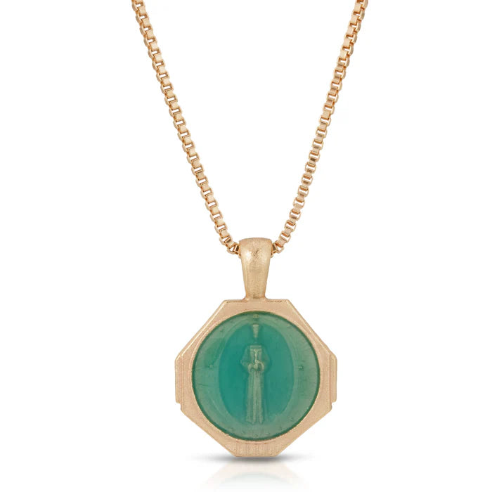 Sofia Pendant Necklace - Seafoam Green