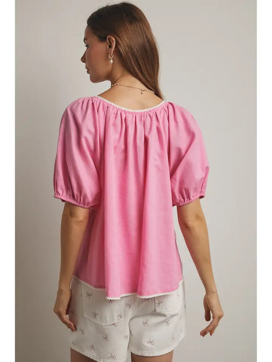 Punch Puff Sleeve Top
