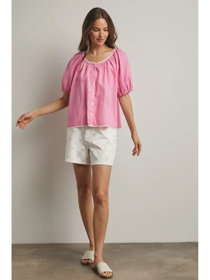 Punch Puff Sleeve Top