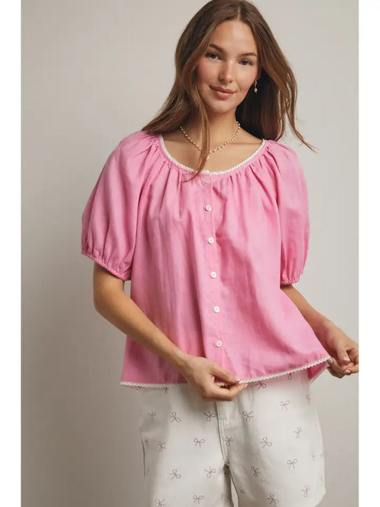 Punch Puff Sleeve Top