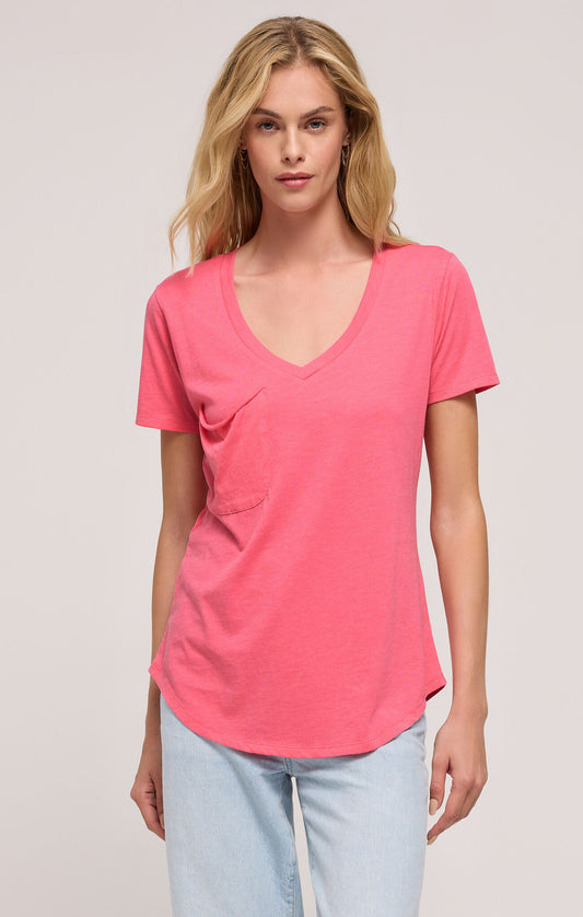Z Supply Pink Disco Pocket Tshirt