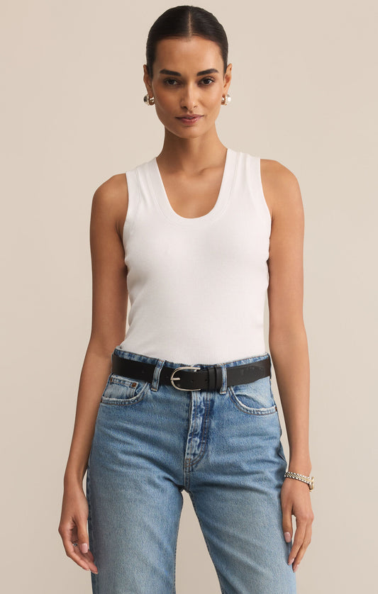 Z Supply White Sirena Rib Tank
