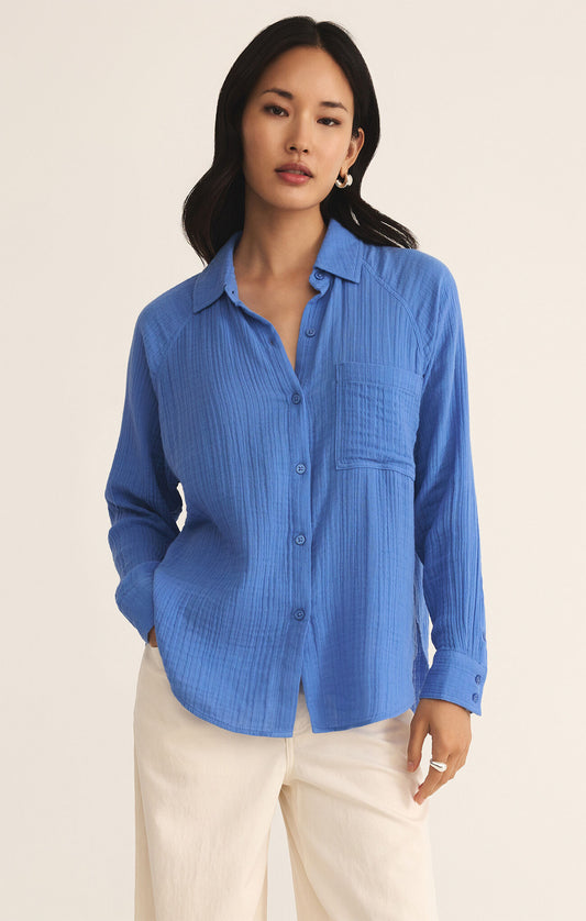 Perfect Airy Top - Bay Blue