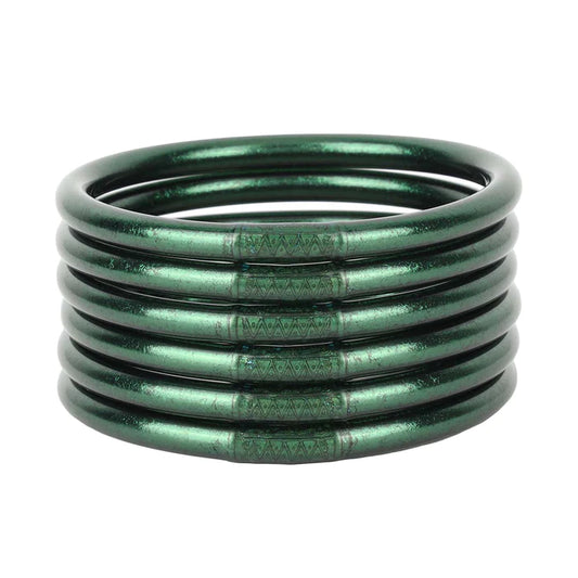 Budha Girl Frond Green Bracelets - Set of 6