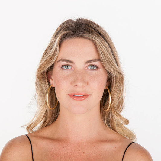 Sheila Fajl Everybodys Favorite 2.5" Gold Hoop Earring