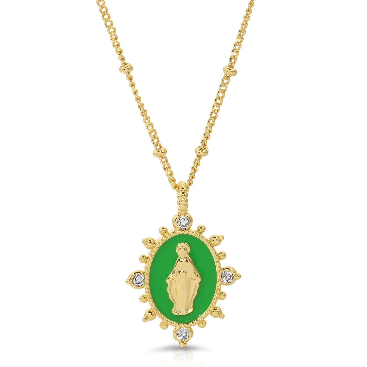 Lady Lourdes Necklace Neon Green