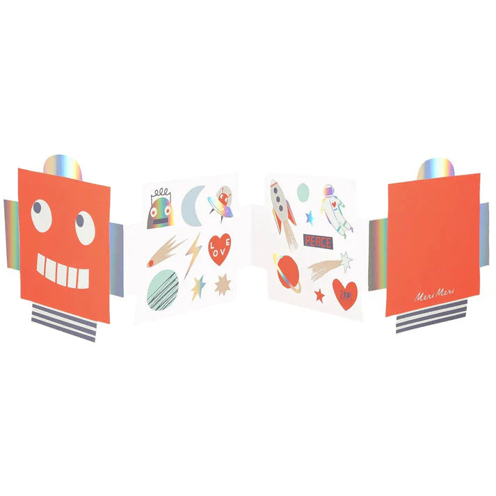 Robot Concertina Valentine Stickers – Coastal Closet