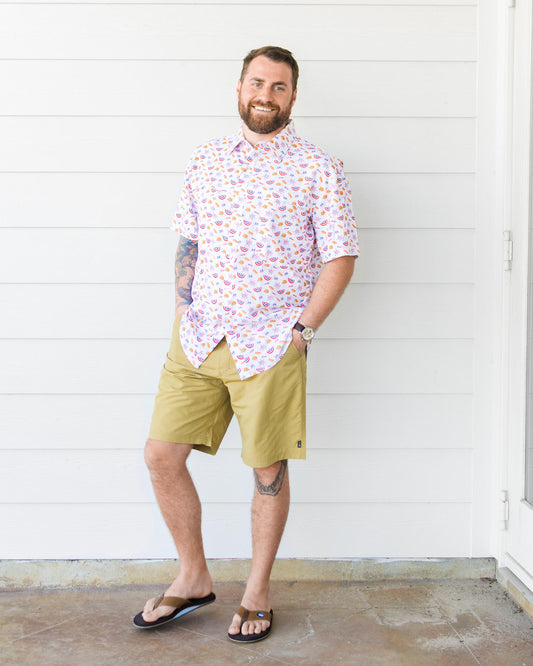 Men's 4th of july button up shirt