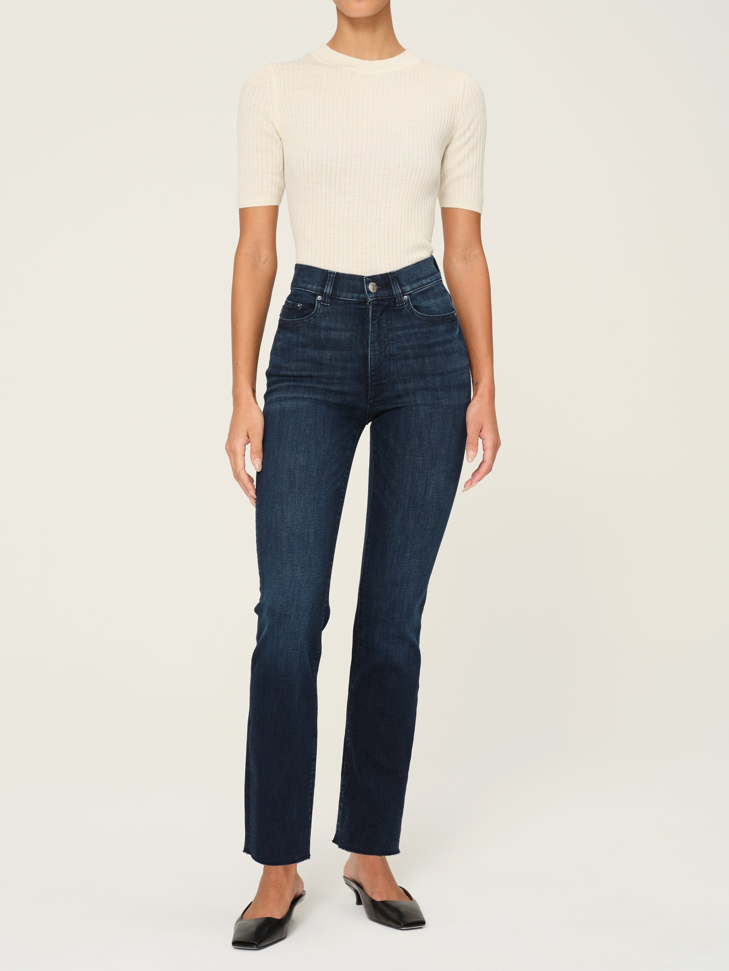 Halle Straight High Rise Jeans - Mediterranean