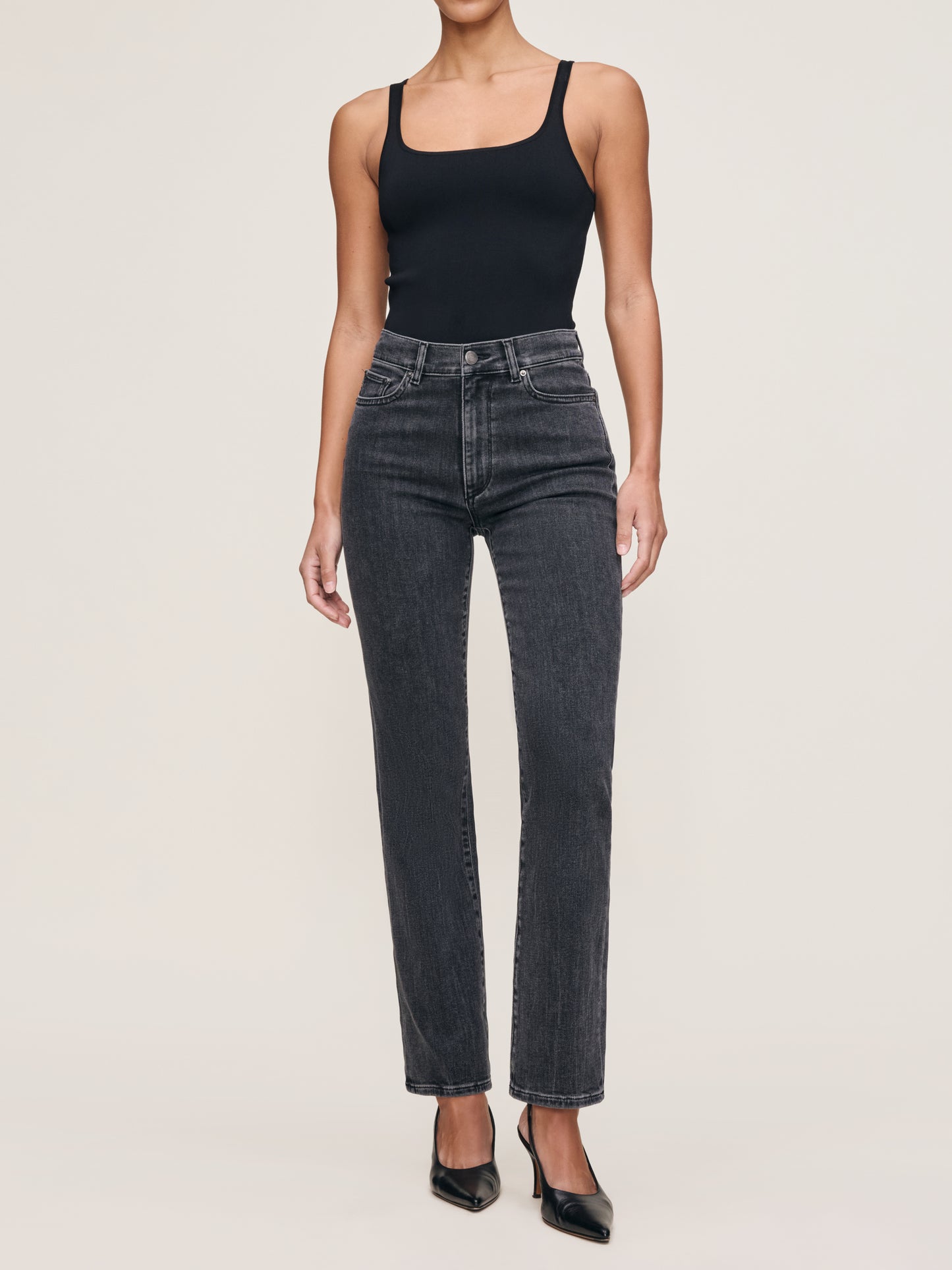 Halle Straight Leg High Rise Jeans - Nightshade 