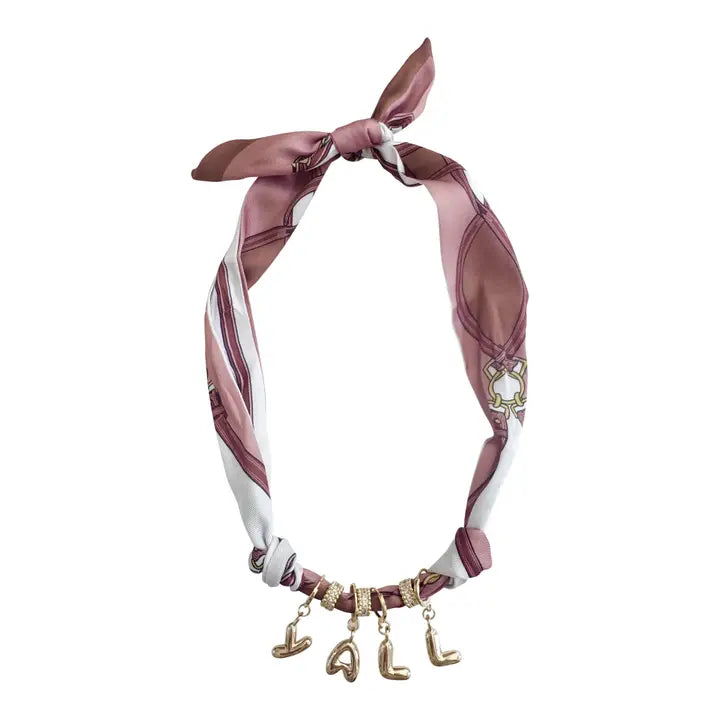 Ya'll Bubble Letter Scarf Necklace