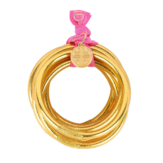 Gold All Weather Bracelets - set of 3