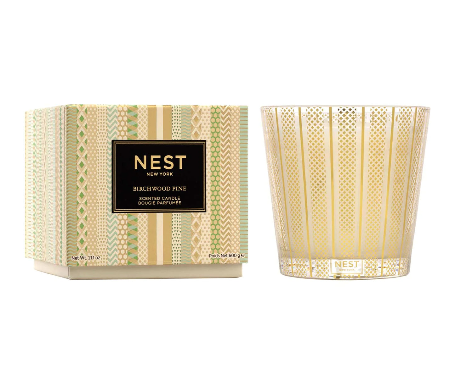 Birchwood Pine 3 Wick Candle from Nest Candles