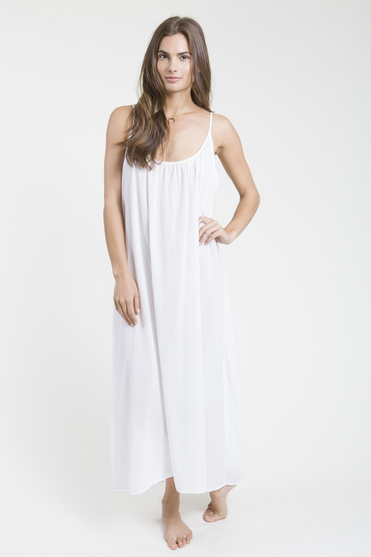 Tulum Maxi Dress in White - one size