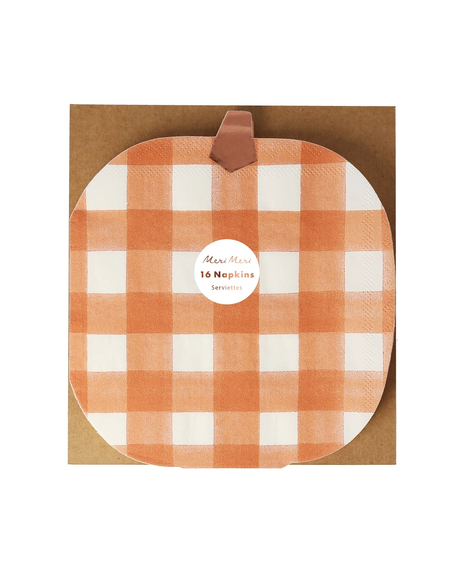 Gingham Pumpkin Napkins