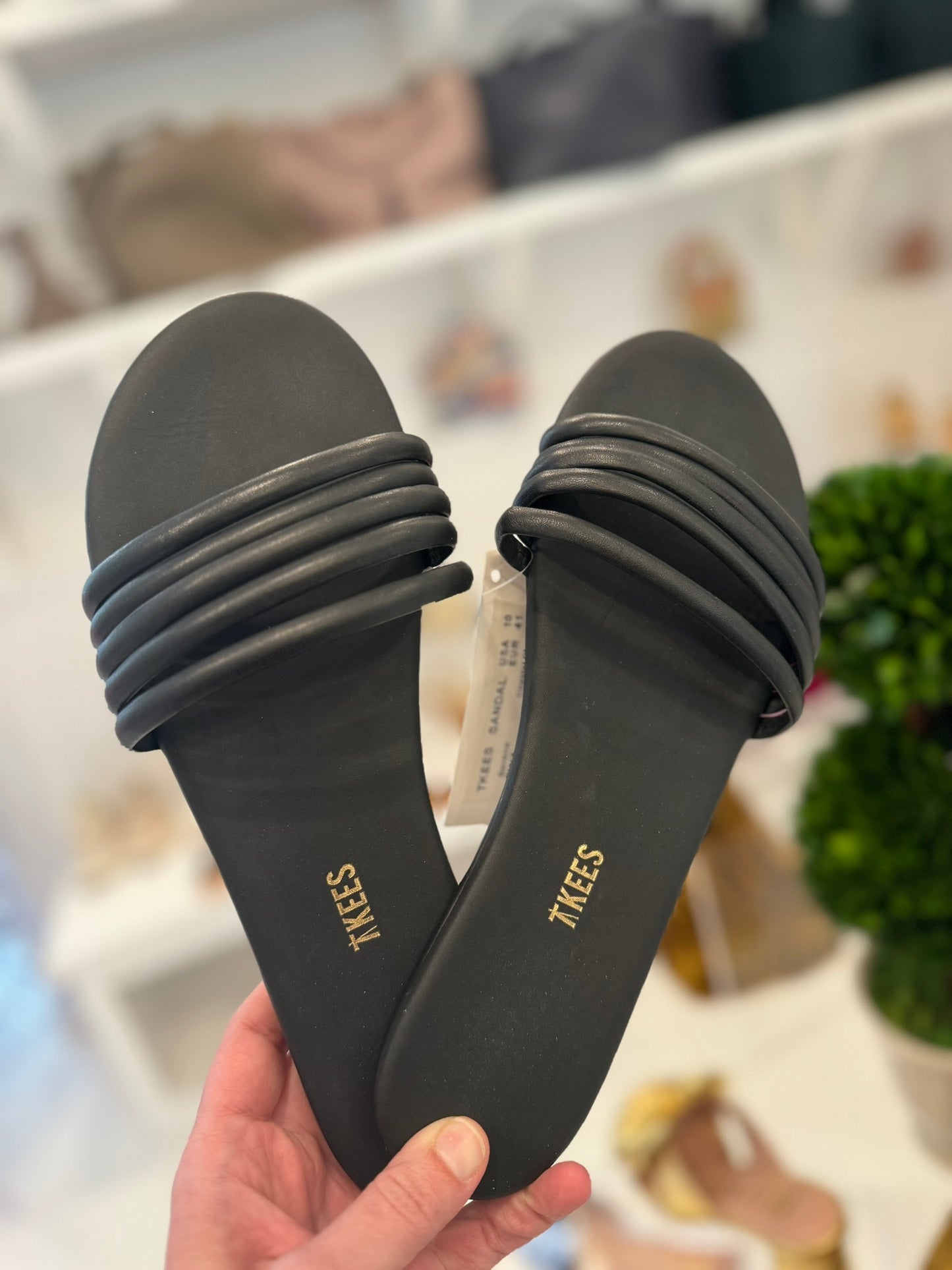 Tkees Serena Black Slide Sandals