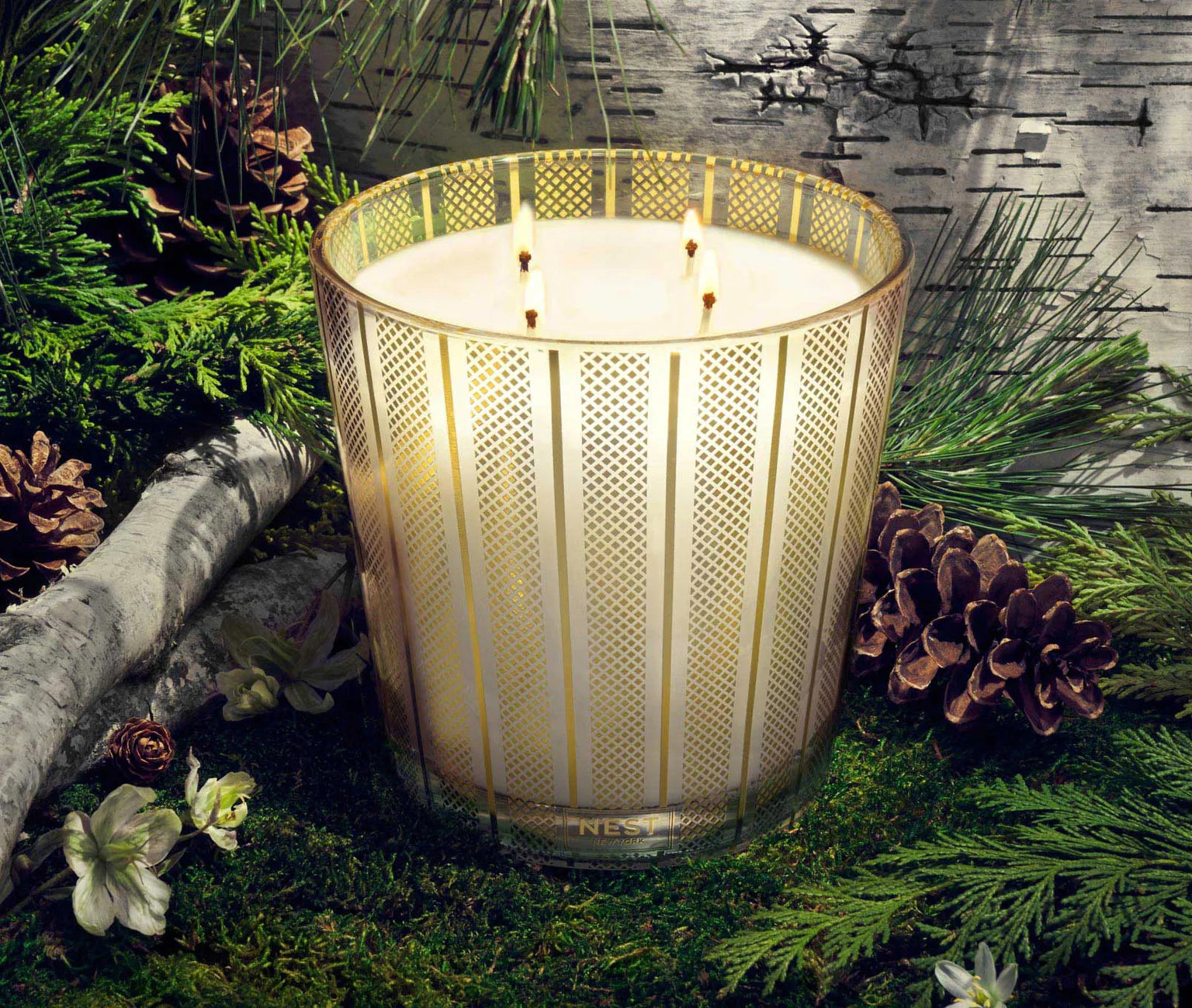 Birchwood Pine 4Wick Candle Coastal Closet