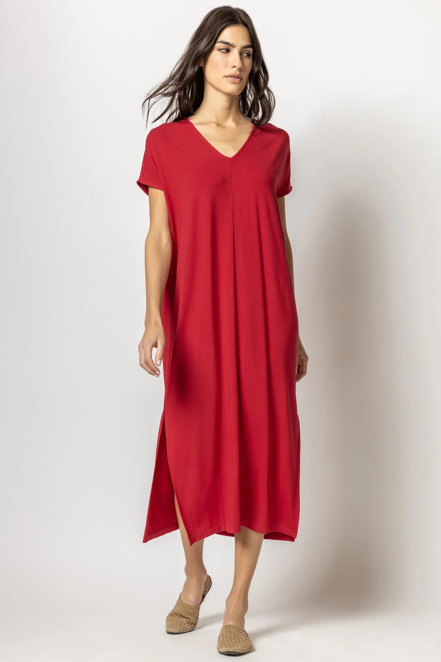Double V Maxi Dress