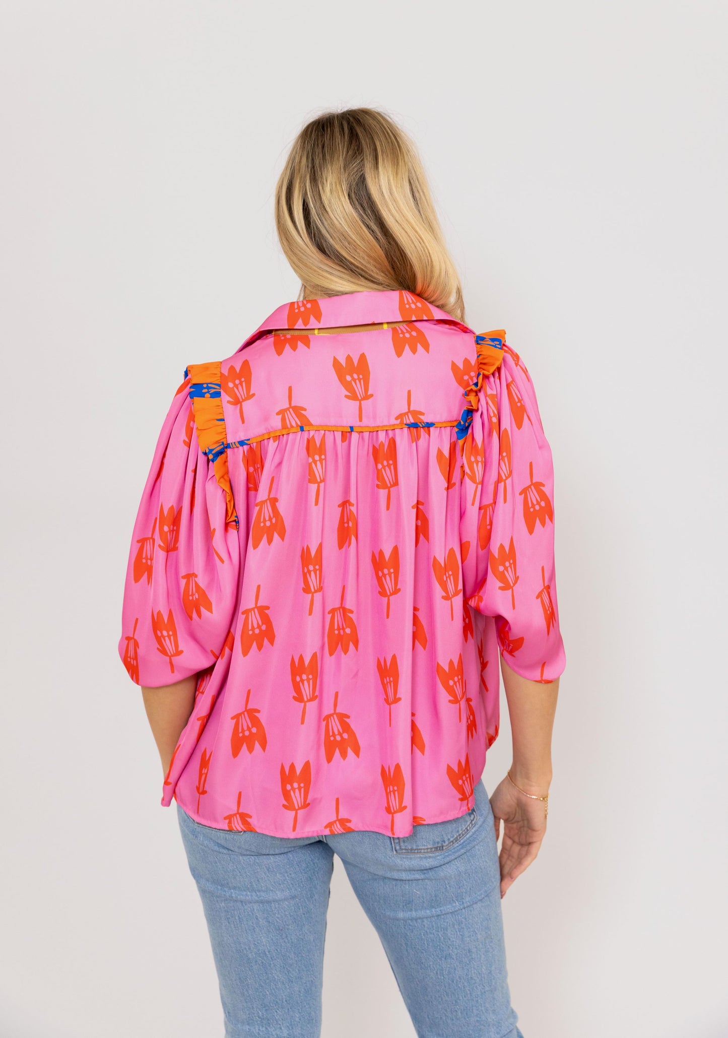 Floral Colorblock Top