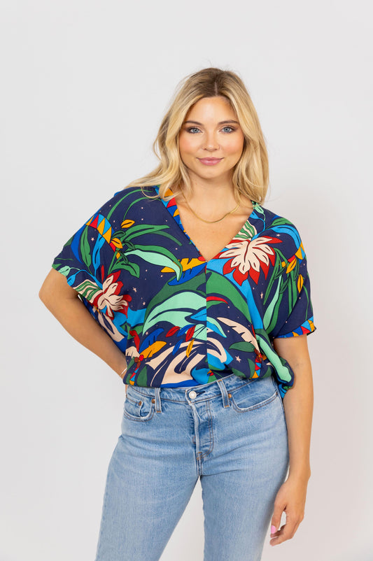Midnight Stars Vneck Top