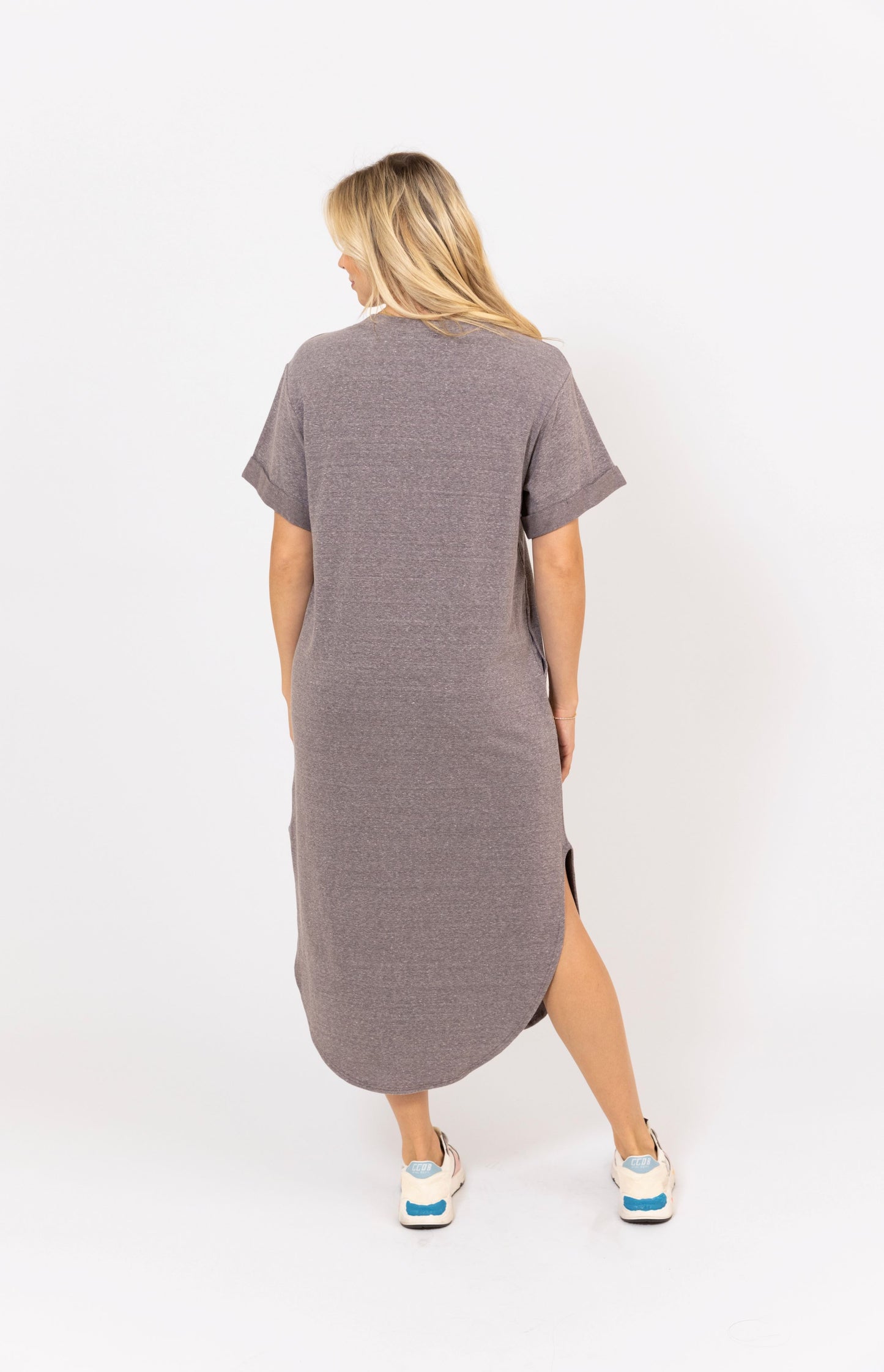 Grey Crew Midi Dress