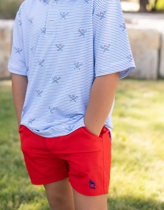Blue Quail Red Shorts