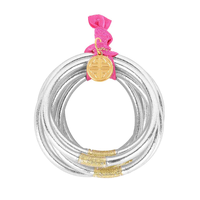 Silver All Weather Bracelets - set of 3