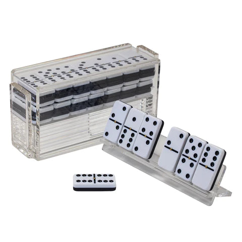 El Catire Domino Set with Racks,Clear