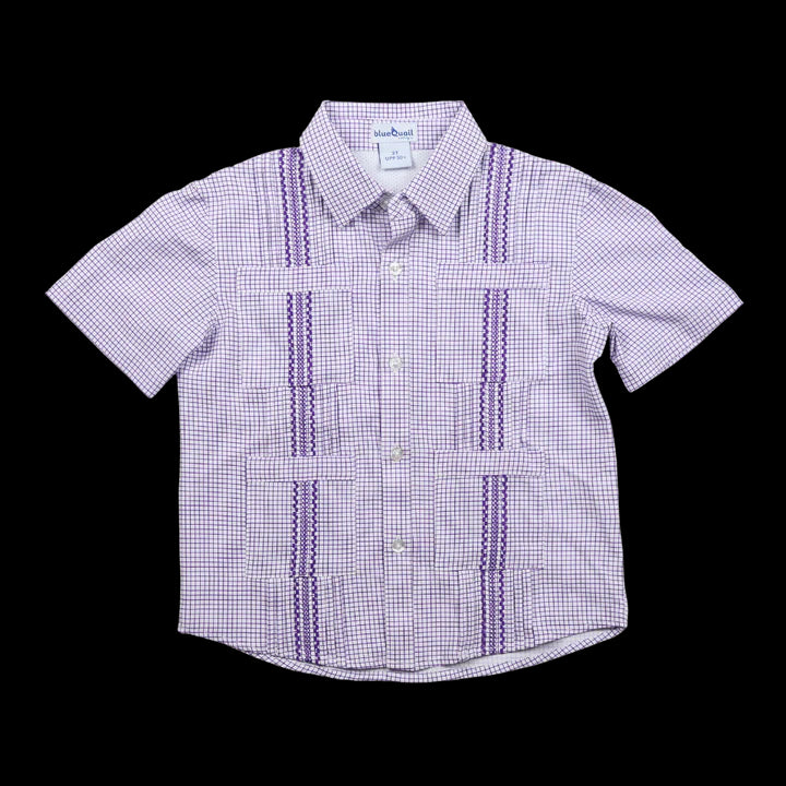 Purple Gameday Guayabera