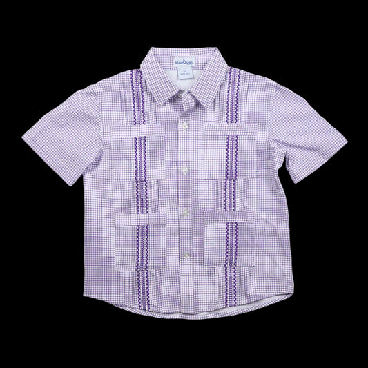 Purple Gameday Guayabera