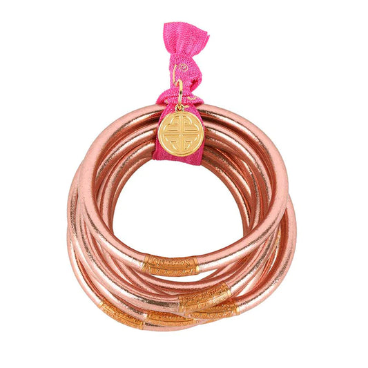 Rose Gold All Weather Bracelets - set of 3