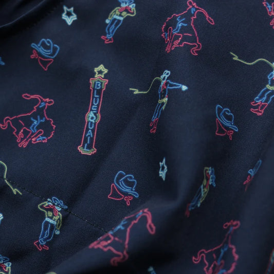 Men's Neon Rodeo Short Sleeve Button Down Shirt